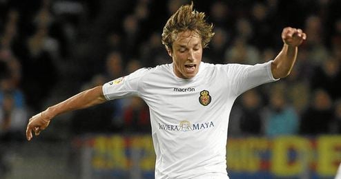 Tomás Pina durante un partido con el Mallorca en la presente temporada. Tomás Pina durante un partido con el Mallorca en la presente temporada.