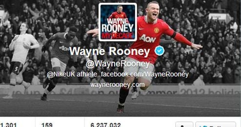 Twitter de Rooney. Twitter de Rooney.