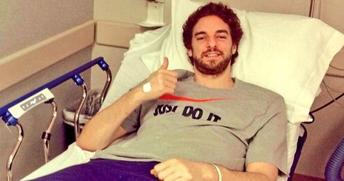 Pau ya se recupera de su operación en ambas rodillas. Pau ya se recupera de su operación en ambas rodillas.