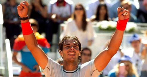 Nadal tras ganar a Andújar Nadal tras ganar a Andújar