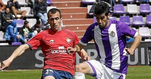 Puñal durante el encuentro ante el Valladolid. Puñal durante el encuentro ante el Valladolid.