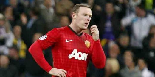 Rooney, durante un encuentro de Champions. Rooney, durante un encuentro de Champions.