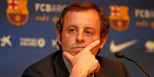 El presidente Sandro Rosell en rueda de prensa. El presidente Sandro Rosell en rueda de prensa.