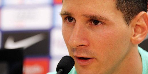 El jugador del Barça esta mañana en rueda de prensa. El jugador del Barça esta mañana en rueda de prensa.