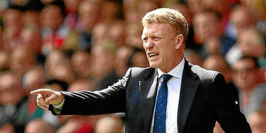 David Moyes dirigiendo un partido de su exequipo en la temporada pasada, el Everton. David Moyes dirigiendo un partido de su exequipo en la temporada pasada, el Everton.