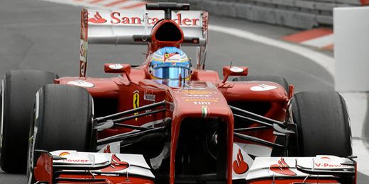 Fernando Alonso en un entrenamiento libre. Fernando Alonso en un entrenamiento libre.