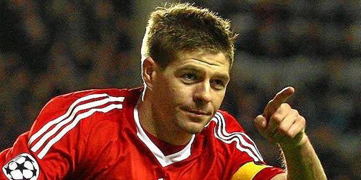 Steve Gerrard celebrando un gol con el Liverpool. Steve Gerrard celebrando un gol con el Liverpool.