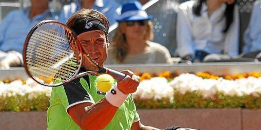 Ferrer durante un partido en el Mutua Madrid Open. Ferrer durante un partido en el Mutua Madrid Open.