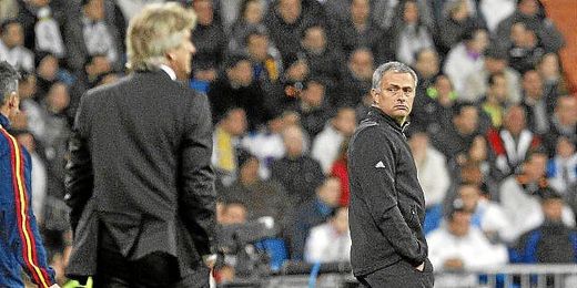 Mourinho y Pellegrini cuando ambos entrenaban en España. Mourinho y Pellegrini cuando ambos entrenaban en España.