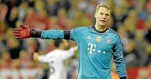 Manuel Neuer, durante el partido de vuelta de la semifinal de la Champions ante el Real Madrid. Manuel Neuer, durante el partido de vuelta de la semifinal de la Champions ante el Real Madrid.