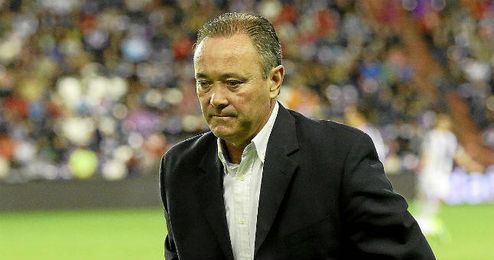 Juan Ignacio Martínez dirigiendo al Valladolid esta temporada. Juan Ignacio Martínez dirigiendo al Valladolid esta temporada.