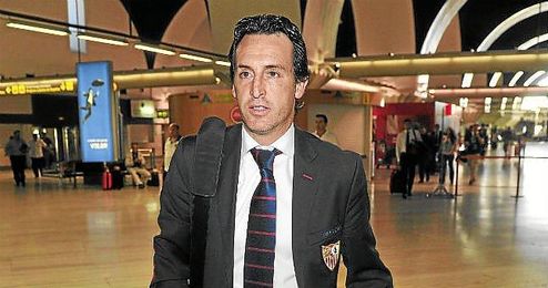 Emery, en un desplazamiento del Sevilla. Emery, en un desplazamiento del Sevilla.