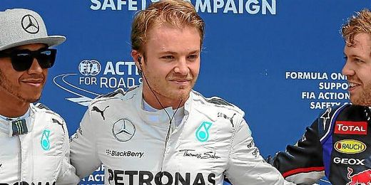 Rosberg celebrando su ´pole position´ Rosberg celebrando su ´pole position´