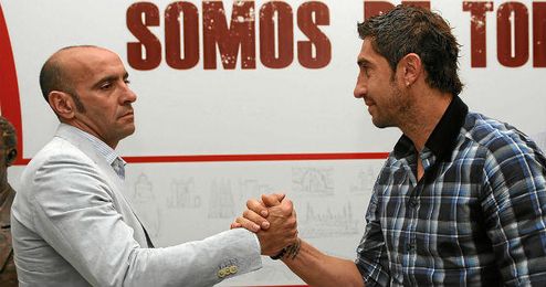 Drago y Monchi, el día de la despedida del serbio. Drago y Monchi, el día de la despedida del serbio.