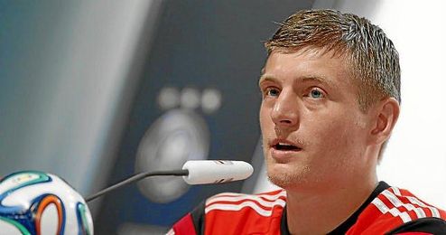 Toni Kroos, durante una rueda de prensa con Alemania en el Mundial. Toni Kroos, durante una rueda de prensa con Alemania en el Mundial.
