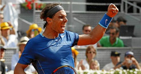 Nadal celebrando la vitoria Nadal celebrando la vitoria