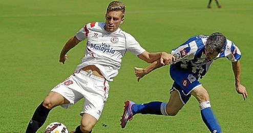 Deulofeu, en el choque ante el Deportivo. Deulofeu, en el choque ante el Deportivo.