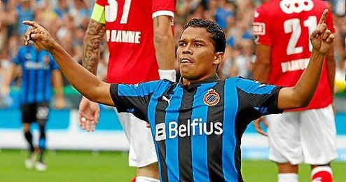 Carlos Bacca celebra un gol ante el Standard durante su etapa en el Brujas. Carlos Bacca celebra un gol ante el Standard durante su etapa en el Brujas.