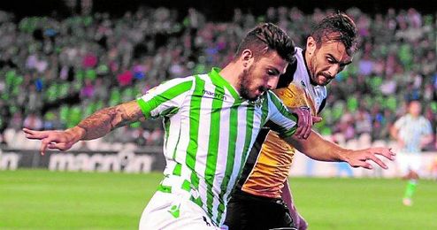 Piccini en el partido ante el Lugo. Piccini en el partido ante el Lugo.