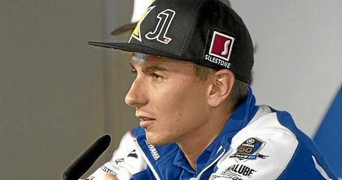 Jorge Lorenzo durante una rueda de prensa. Jorge Lorenzo durante una rueda de prensa.