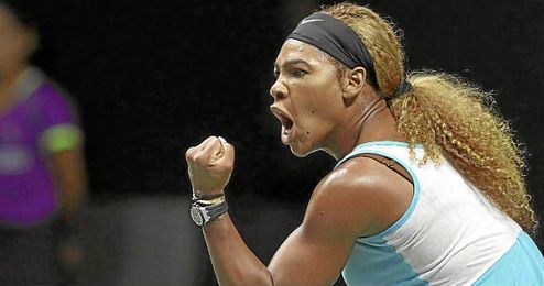 Serena Williams celebra un punto durante el Masters de Singapur. Serena Williams celebra un punto durante el Masters de Singapur.