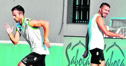 Xavi Torres y Molinero en una sesión de entrenamiento. Xavi Torres y Molinero en una sesión de entrenamiento.