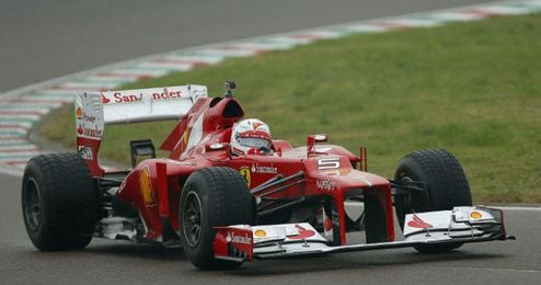 Sebastian Vettel en su primer entrenamiento con Ferrari Sebastian Vettel en su primer entrenamiento con Ferrari