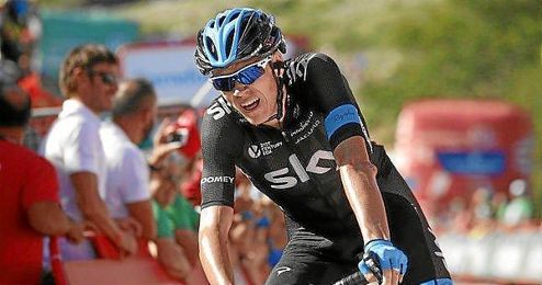 Chris Froome, durante una etapa de la Vuelta de este año. Chris Froome, durante una etapa de la Vuelta de este año.