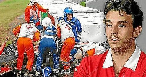 Imagen del accidente de Bianchi el pasado 5 de octubre. Imagen del accidente de Bianchi el pasado 5 de octubre.