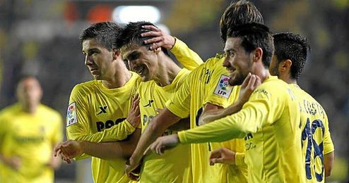 Los jugadores del Alcorcón celebran un gol en el partido ante el Lugo de la presente temporada. Los jugadores del Alcorcón celebran un gol en el partido ante el Lugo de la presente temporada.