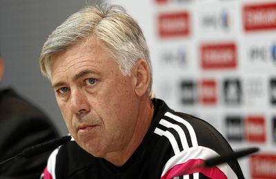 Carlo Ancelotti en rueda de prensa. Carlo Ancelotti en rueda de prensa.