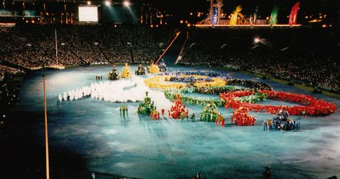 Imagen de la ceremonia de apertura de Atlanta 1996. Imagen de la ceremonia de apertura de Atlanta 1996.