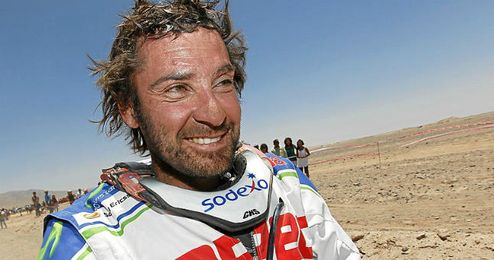Imagen de López en el Rally Dakar. Imagen de López en el Rally Dakar.