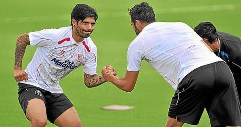 Banega llega tras su periplo con Argentina. Banega llega tras su periplo con Argentina.