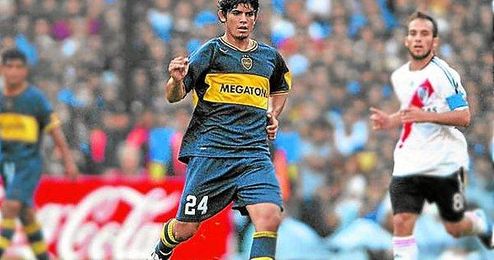Banega, en sus comienzos en Boca Juniors. Banega, en sus comienzos en Boca Juniors.