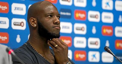 Michael Ciani, en una rueda de prensa. Michael Ciani, en una rueda de prensa.