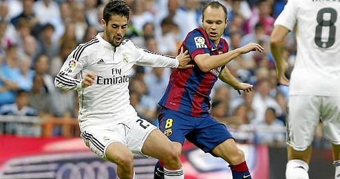 Isco e Iniesta, en el último Clásico del Bernabéu. Isco e Iniesta, en el último Clásico del Bernabéu.