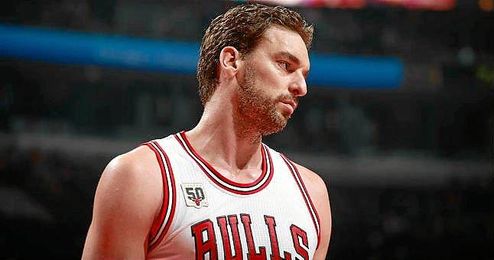 Pau Gasol, en un partido con los Chicago Bulls. Pau Gasol, en un partido con los Chicago Bulls.