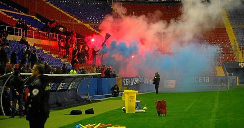 Una imagen del entrenamiento del Levante. Una imagen del entrenamiento del Levante.