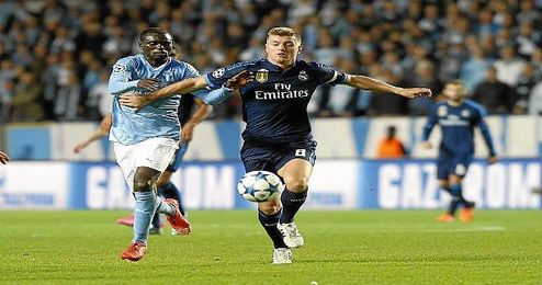 Kroos, ante el Malmoe en la Champions. Kroos, ante el Malmoe en la Champions.