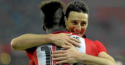En la imagen, Aritz Aduriz celebrando uno de sus goles esta temporada. En la imagen, Aritz Aduriz celebrando uno de sus goles esta temporada.