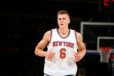 Kristaps Porzingis, en un partido de esta temporada con los New York Knicks Kristaps Porzingis, en un partido de esta temporada con los New York Knicks
