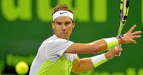 Rafa Nadal, en el reciente torneo de Qatar. Rafa Nadal, en el reciente torneo de Qatar.