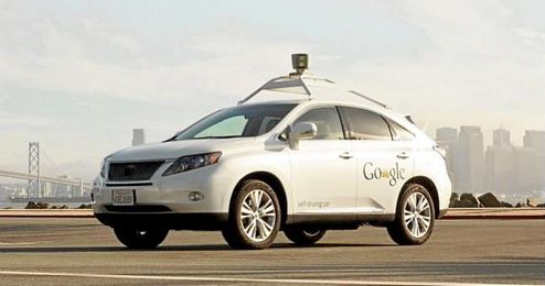 Imagen del coche sin conductor de Google. Imagen del coche sin conductor de Google.