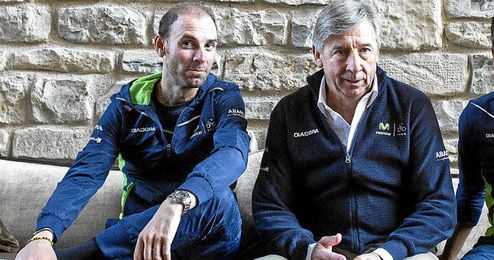 Eusebio Unzué (derecha) junto a Alejandro Valverde (izquierda). Eusebio Unzué (derecha) junto a Alejandro Valverde (izquierda).