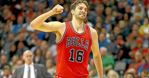 Pau Gasol, durante un partido con Chicago Bulls. Pau Gasol, durante un partido con Chicago Bulls.