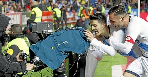 Luis Alberto y Lucas Pérez sonríen en la vanguardia del Deportivo de La Coruña, donde han conseguido una simbiosis total.