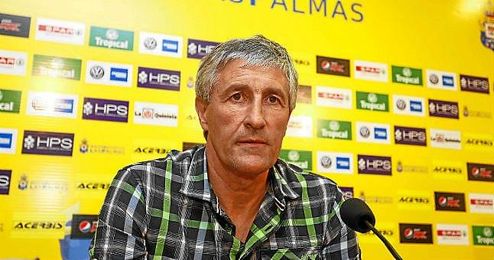 Quique Setién, entrenador de Las Palmas. Quique Setién, entrenador de Las Palmas.