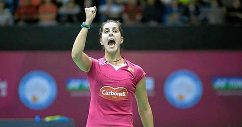 En la imagen, Carolina Marín celebrando un punto conseguido. En la imagen, Carolina Marín celebrando un punto conseguido.
