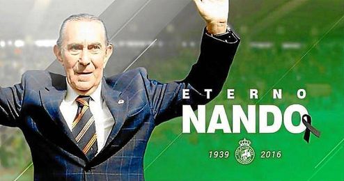 Así ha mostrado su agradecimiento el Racing a Nando Yosu. Así ha mostrado su agradecimiento el Racing a Nando Yosu.
